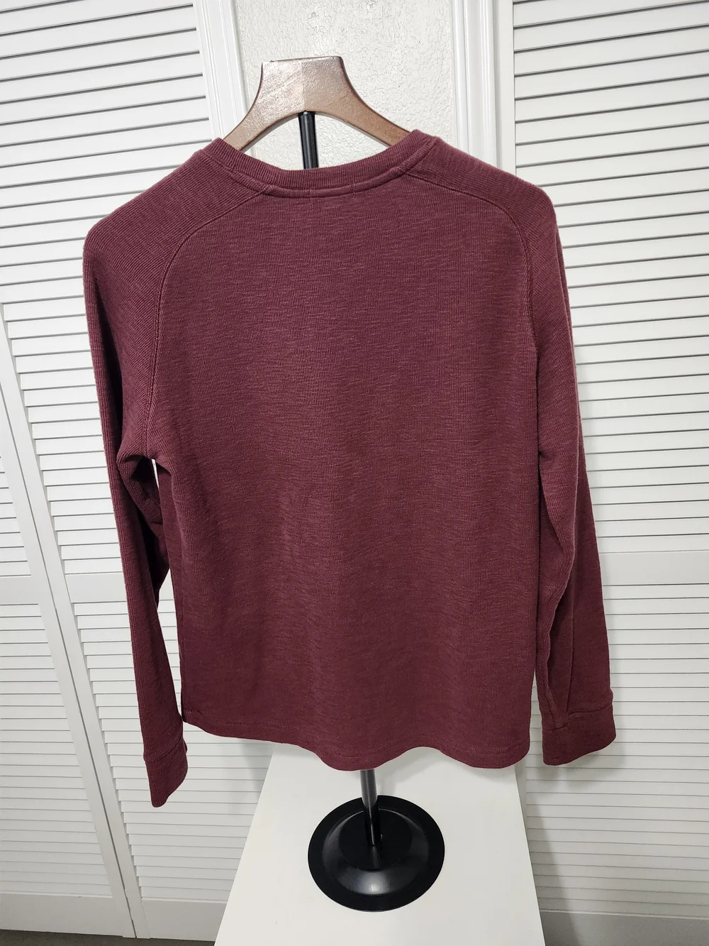 Banana Republic Men's Long Sleeve Polo - Burgundy